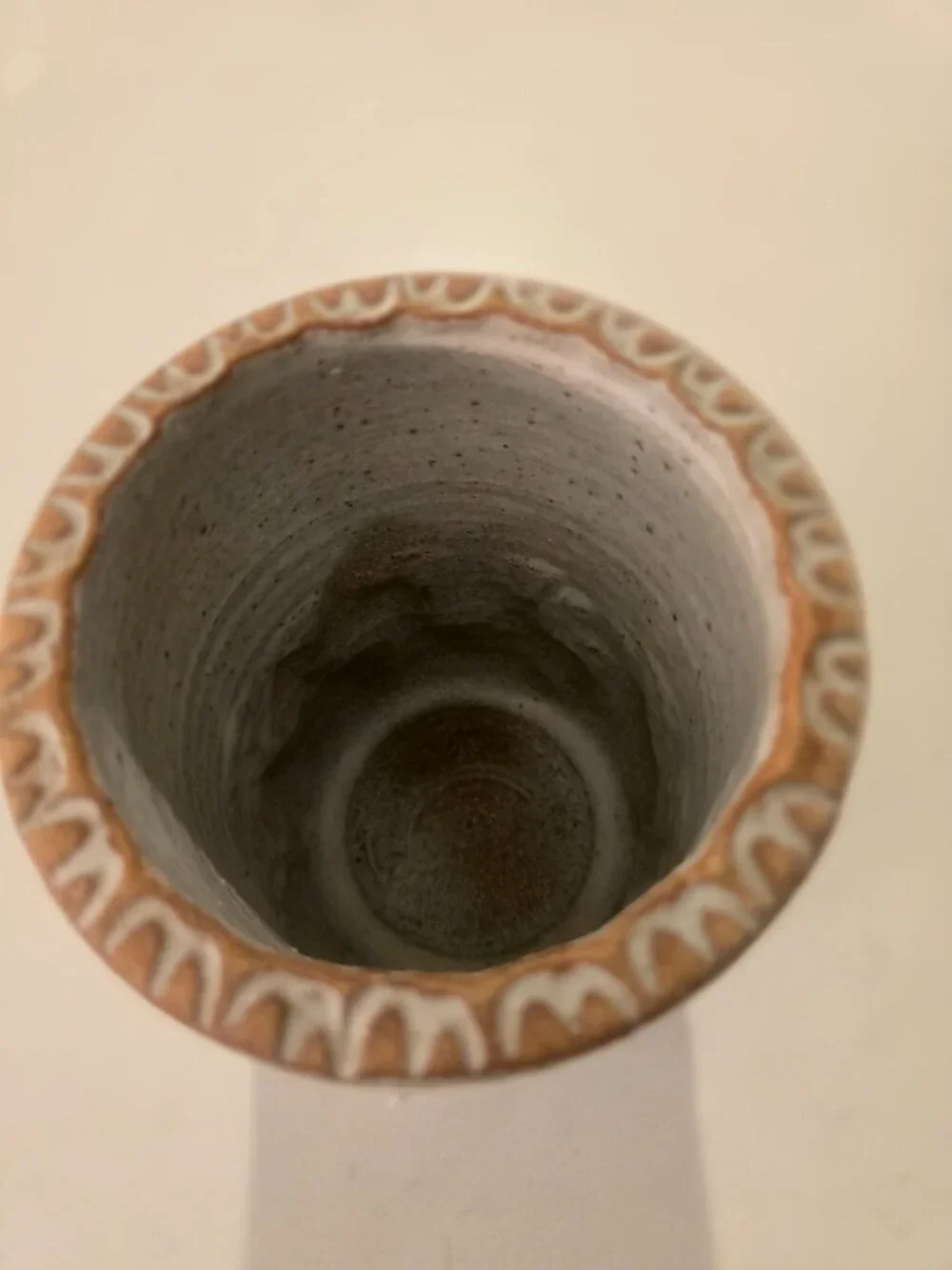 Vintage Midcentury Los Artesanos Hal Lasky Stoneware Studio Pottery Vase Puerto
